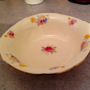 Rare Vintage server, Alfred Meakin - ENGLAND, Compote Dish / Bowl gold rimmed